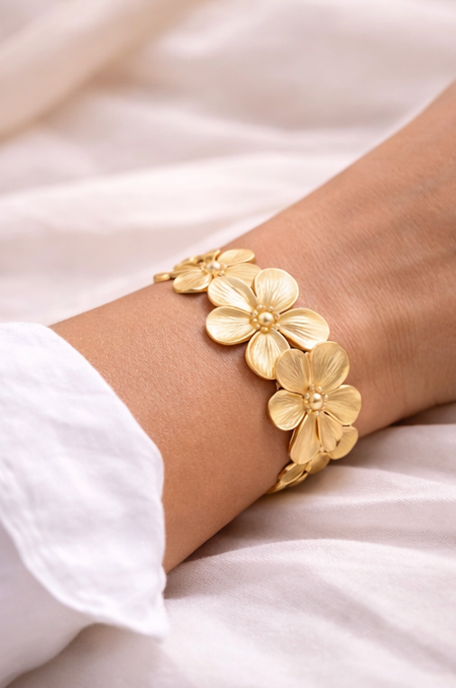 Golden Bloom Cuff