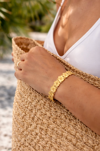 Golden Blossom Cuff