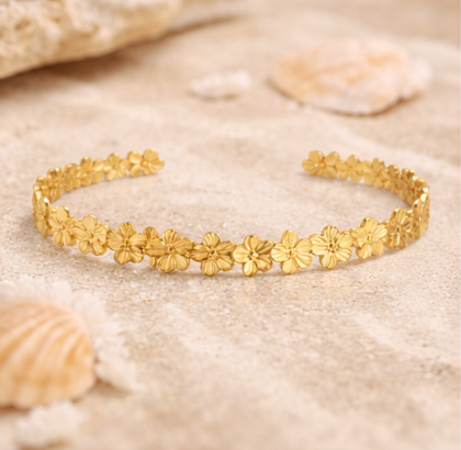 Golden Blossom Cuff
