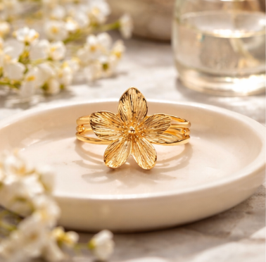 Golden Blossom Ring