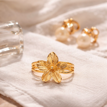 Golden Blossom Ring