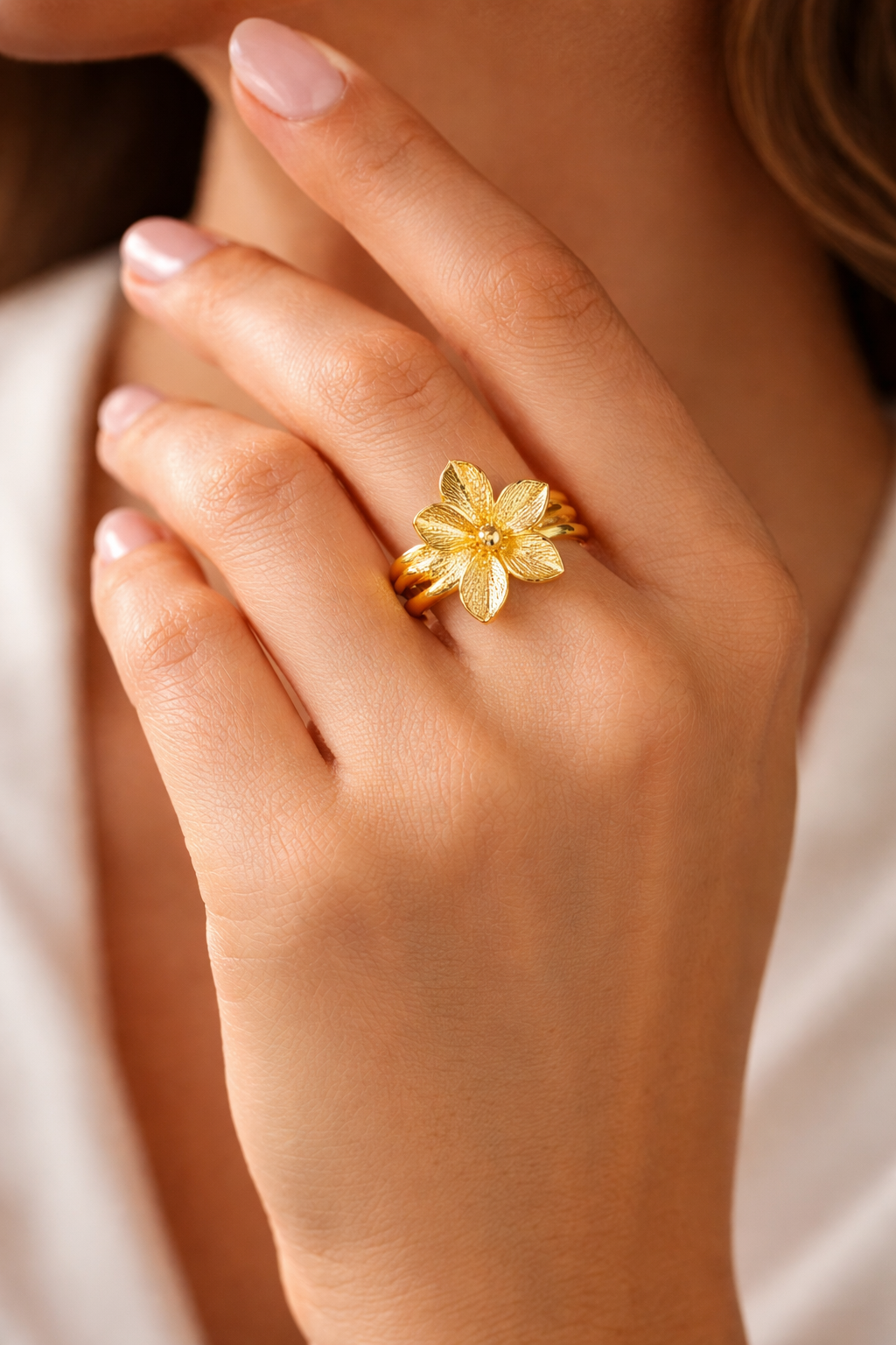 Golden Blossom Ring